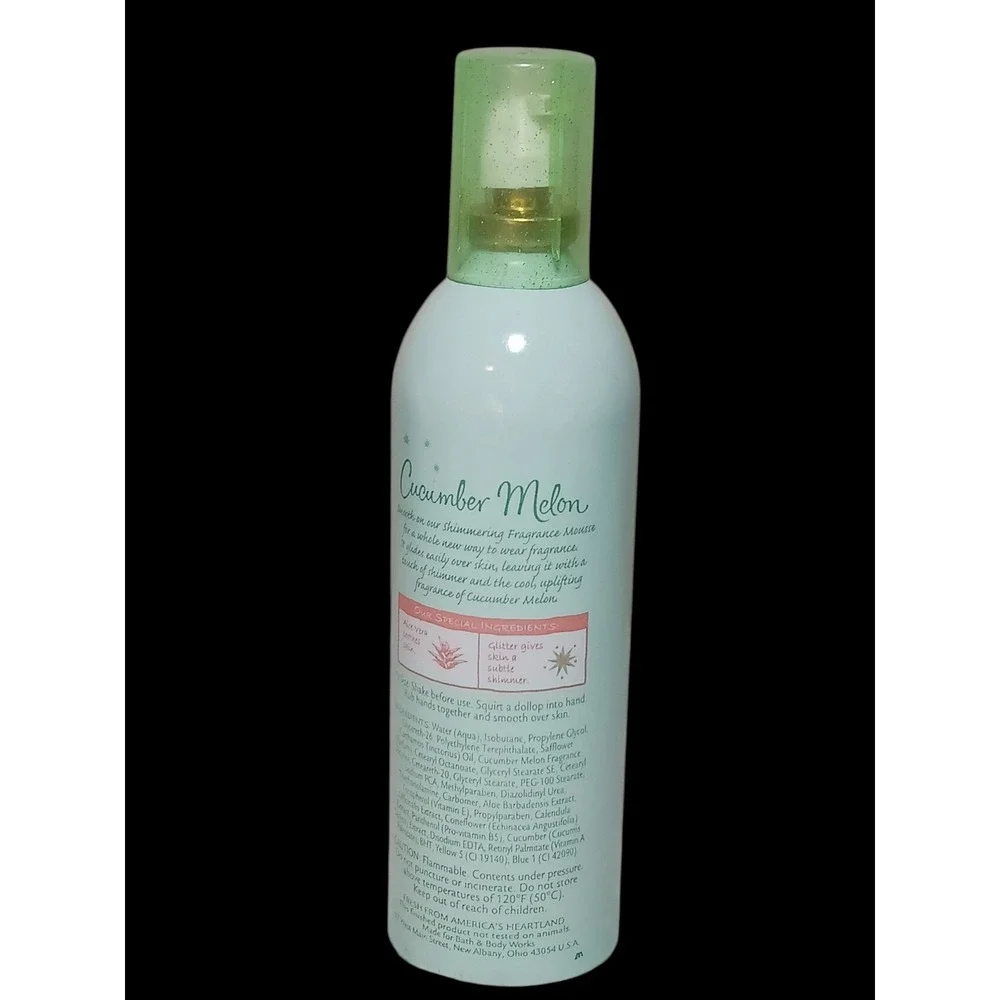 Vtg Bath & Body Works Shimmering‎ Fragrance Mousse Cucumber Melon New